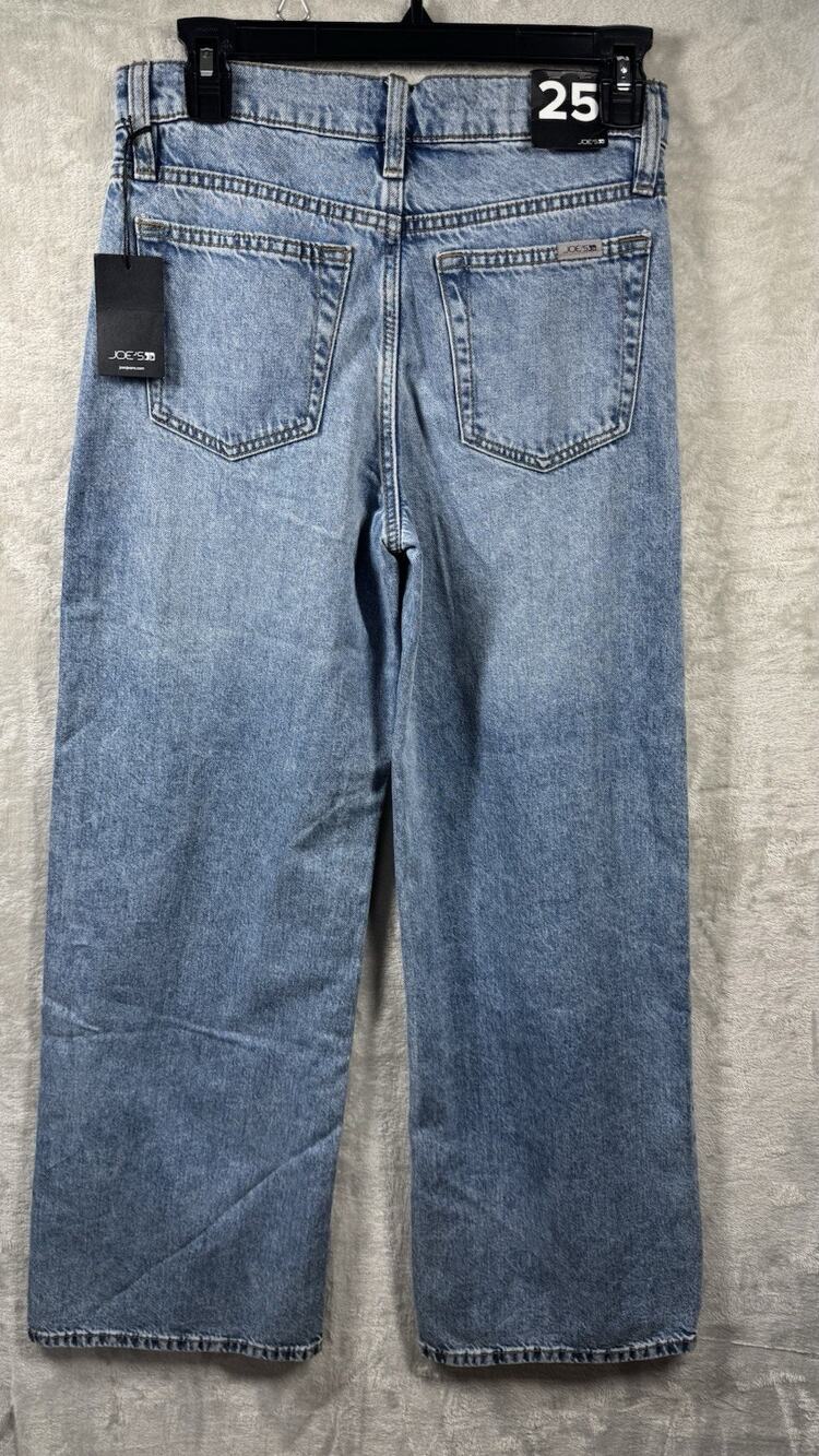 Joe's Jeans NEW Jeans Women Sz 25 Hanoi Low Rise Wide Leg Blue Denim Light Wash